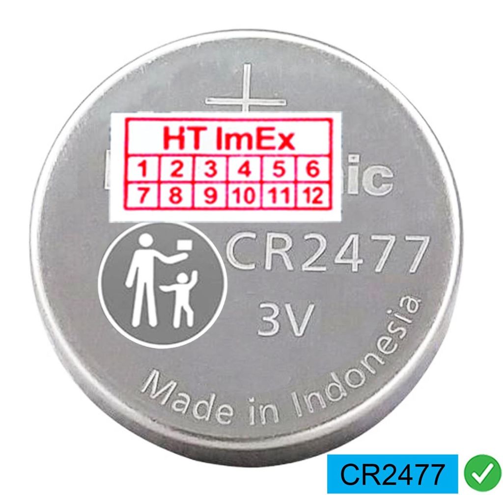 Kompatibel mit Stop&Go Ersatzbatterien CR2477 3V Knopfzelle mit 07533, 07544
