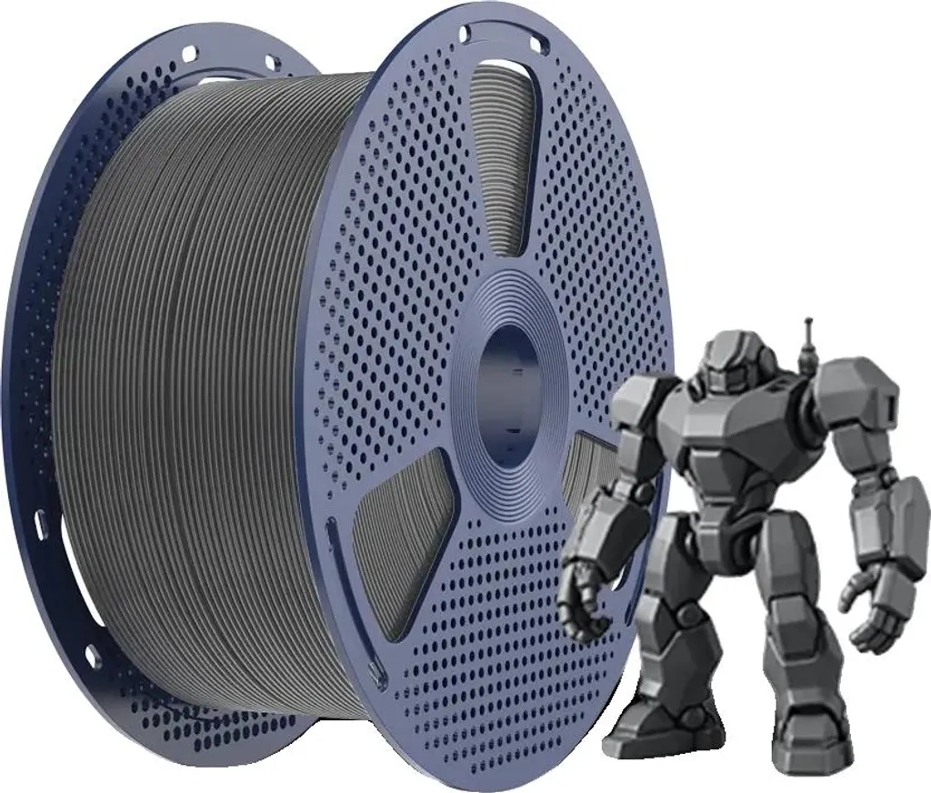 Filament PLA Gris 5KG Anti-Warping - Impression 3D Stable et Ecologique
