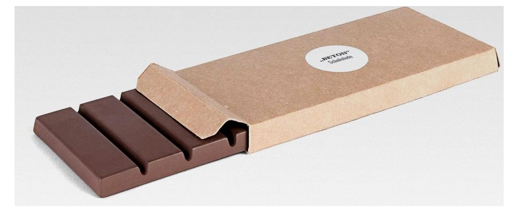 Beton-Schokolade, Topfuntersetzer, hochwertige Verarbeitung, handgefertigt, originelles Geschenk