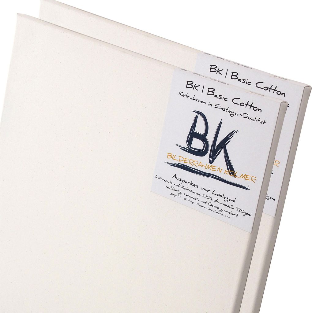2 B.K. BASIC Leinwände | 50x150 cm | auf Keilrahmen, 100% Produktbild 