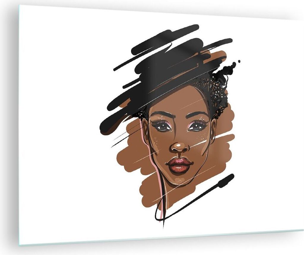 Bilder auf glas - Einteilig - Afrikanisch Modern Porträt - Produktbild 