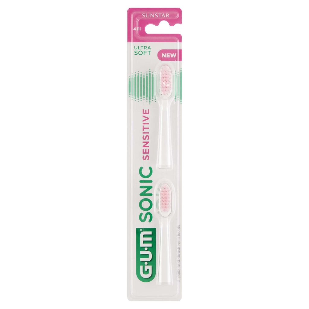 GUM Testina di ricambio Sonic Sensitive 2 pezzi extra soft Immagine del prodotto 