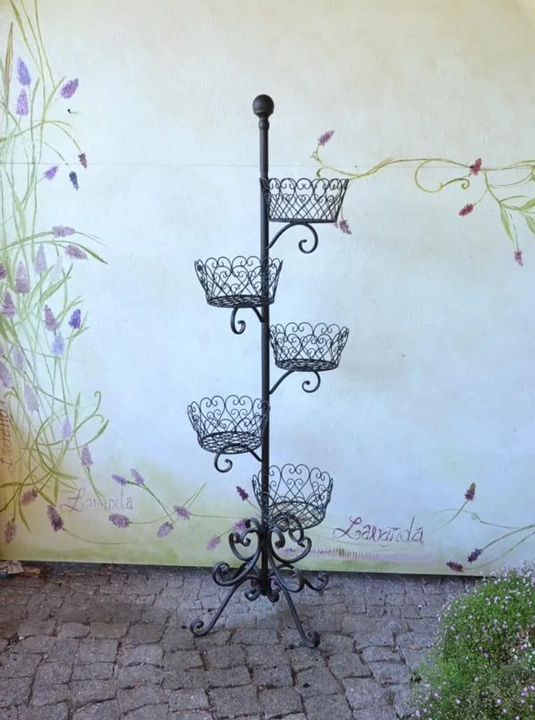 Porte-plante métal 5 niveaux - Support fleurs stable et robuste - 3