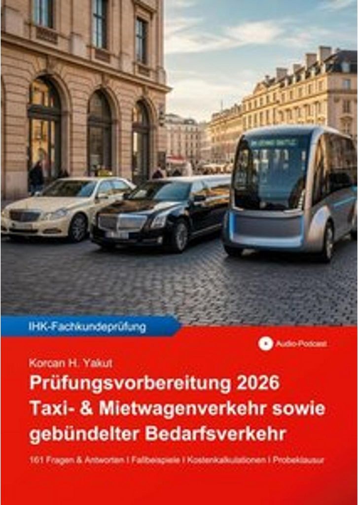 Prüfungsvorbereitung 2026 für Taxi- & Mietwagenverkehr Produktbild 