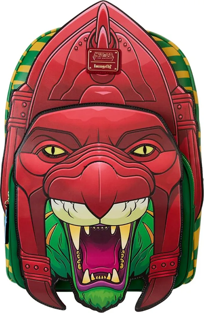 Loungefly Masters of the Universe Sac à dos Battle Cat Cosplay vert