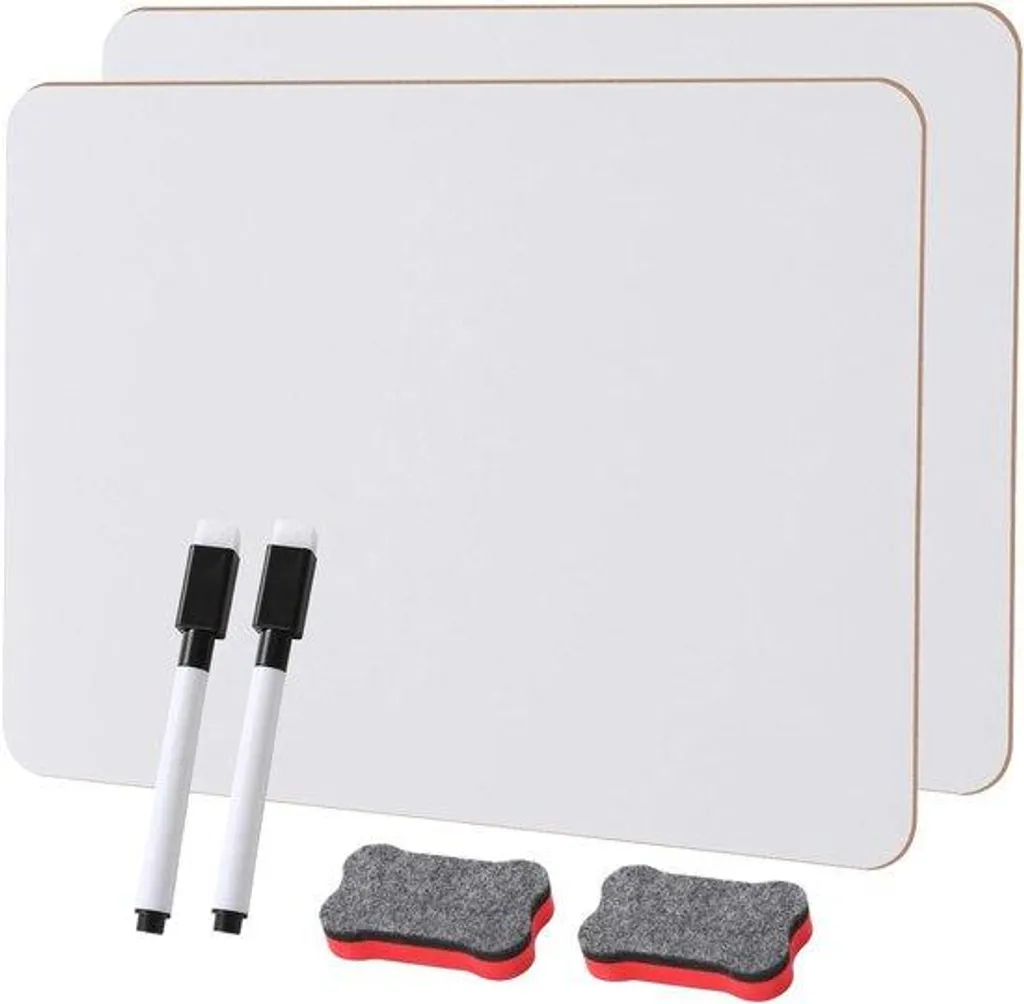 Tableau blanc compact effaçable sans traces 20x29 cm lot de 2 pièces