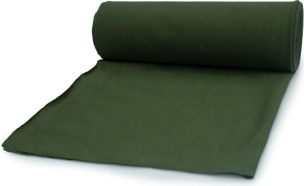 French Terry, Baumwolle Sweatshirtstoff, Waldgrün 50 x 185 Produktbild 