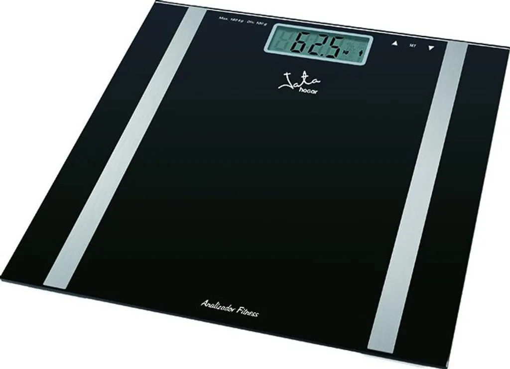 Pèse-personne JATA 531 LCD Noir : la solution précise en verre trempé