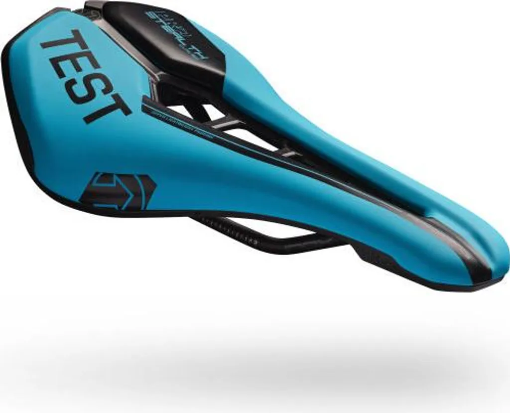 Selle de route Stealth Curved Performance 142mm Châssis Inox Bleu