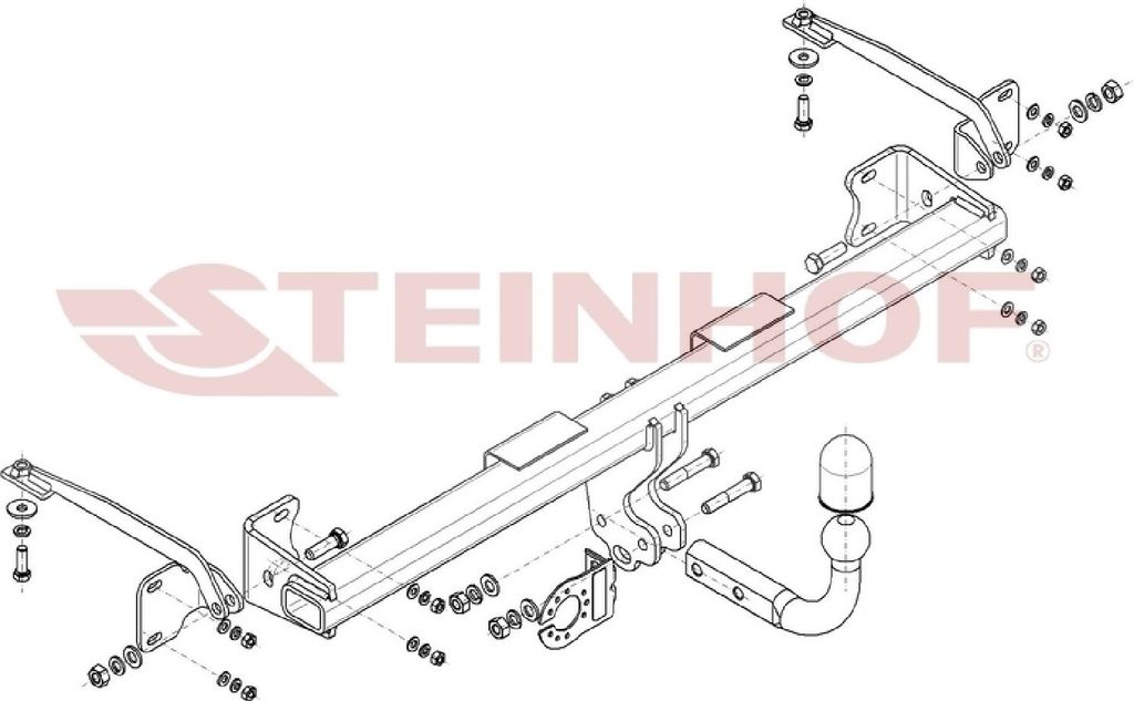 Z546550 Anhängerkupplung passend für FORD Tourneo Connect II 2014-05/2018 starr