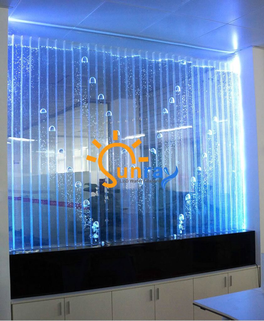 Wandpaneel mit Wasserblasen LED Wasserwand Designer Wasser Wand Beleuchtete Neu