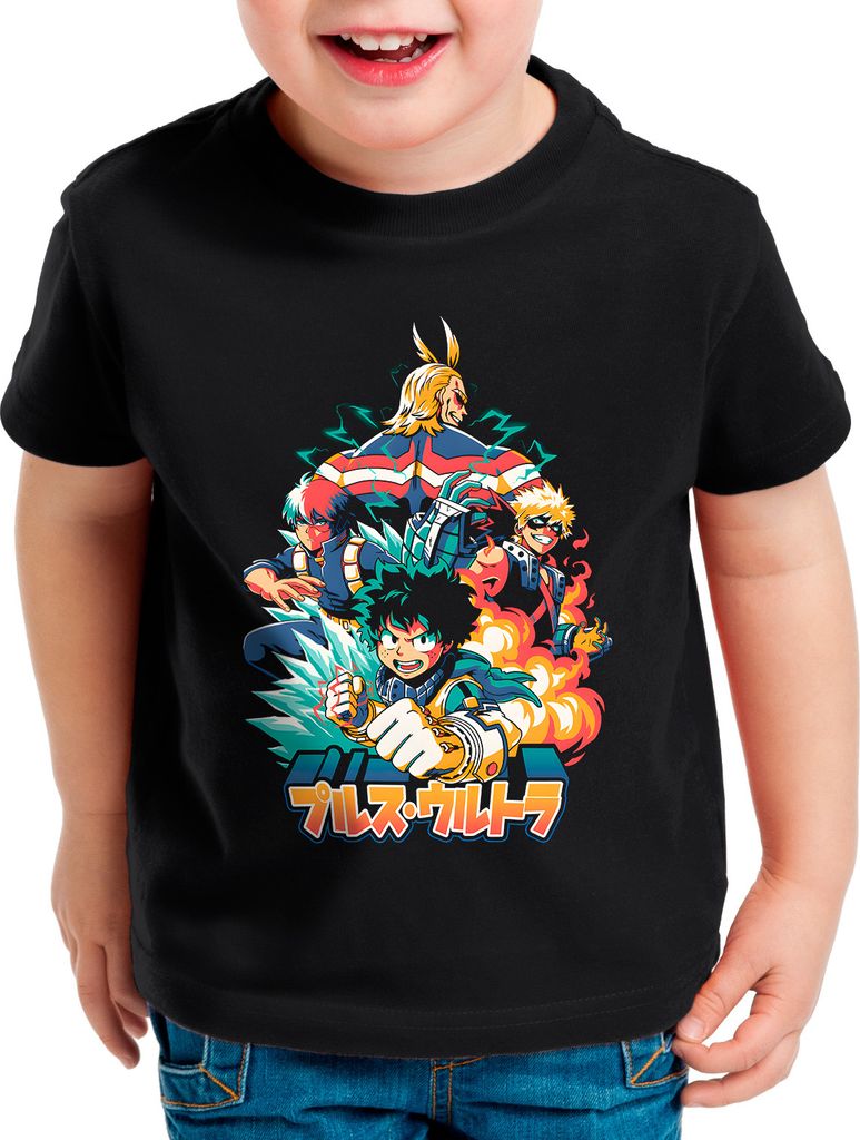 style3 Hero Team Kinder T-Shirt superhero japan acade mia manga