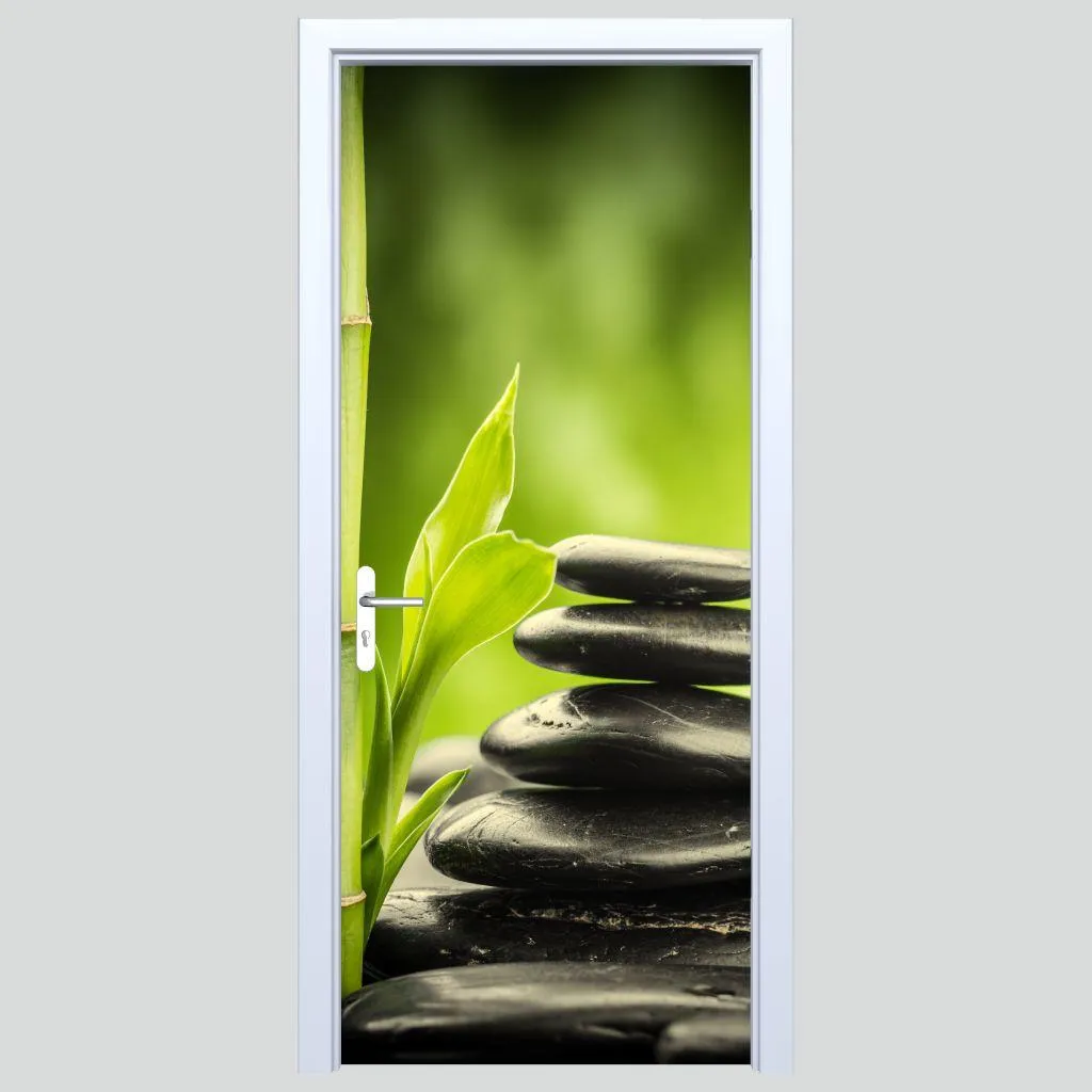 Rinnovare Porte con Adesivo in Tessuto 133PD Giardino Zen