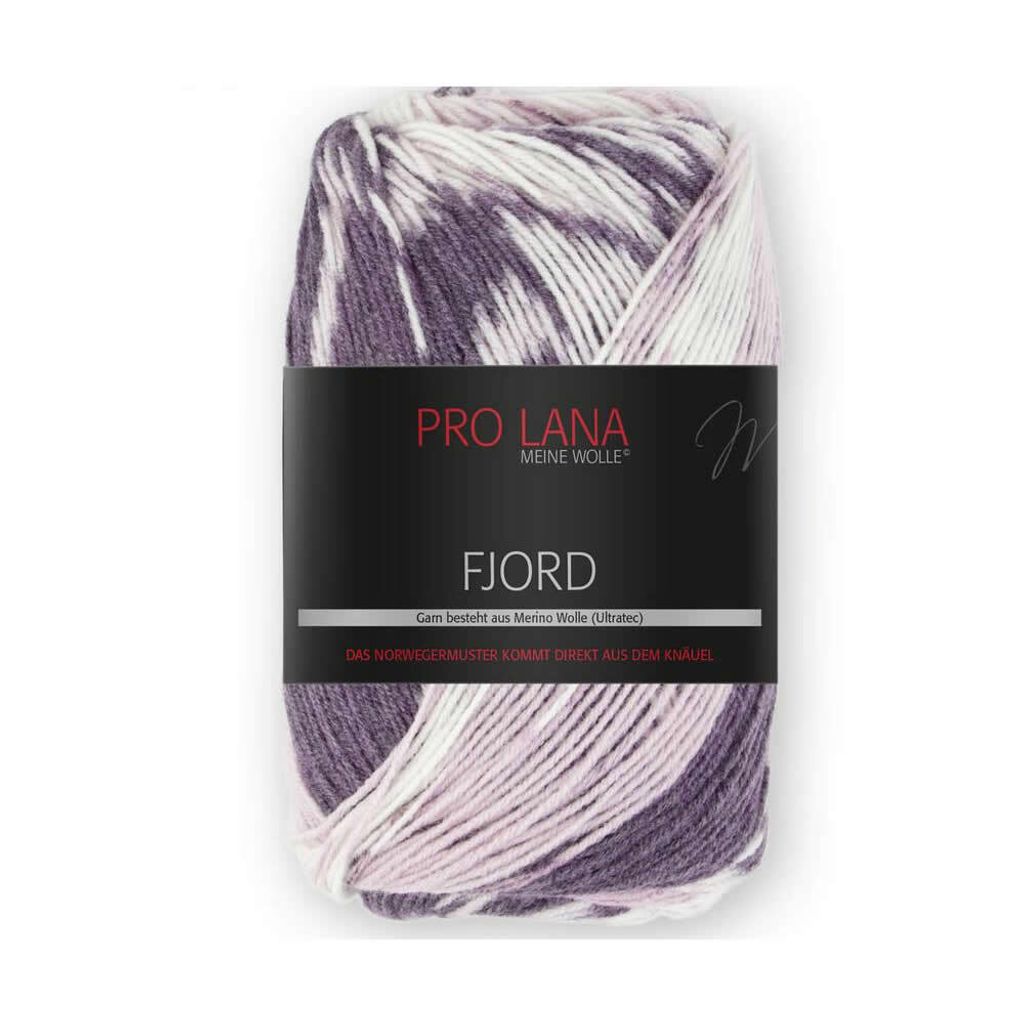 Pro Lana Fjord 100g 088 lila-altrosa-weiß Produktbild 