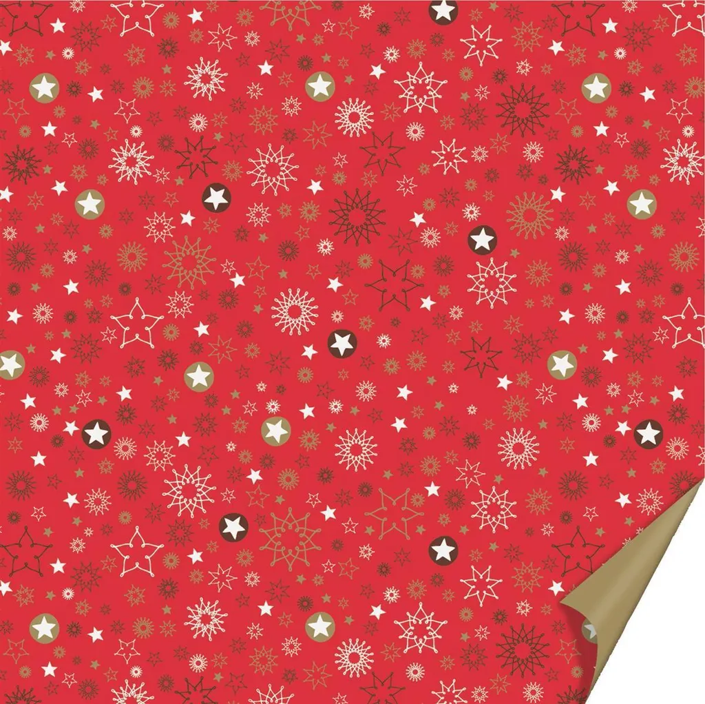 Papier Rouge Pailleté Stardust 15x15 cm - Feuilles Déco Heyda Scintillantes