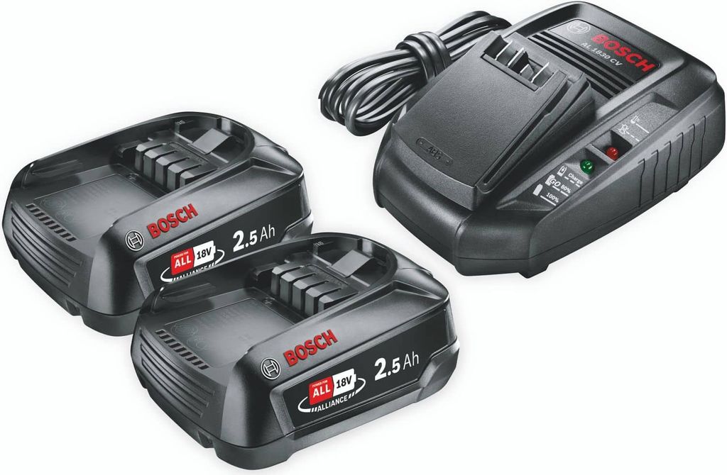 Bosch Akku-Starter-Set 18 V 2,5 Ah mit 2 Akkus & Ladegerät Produktbild 2