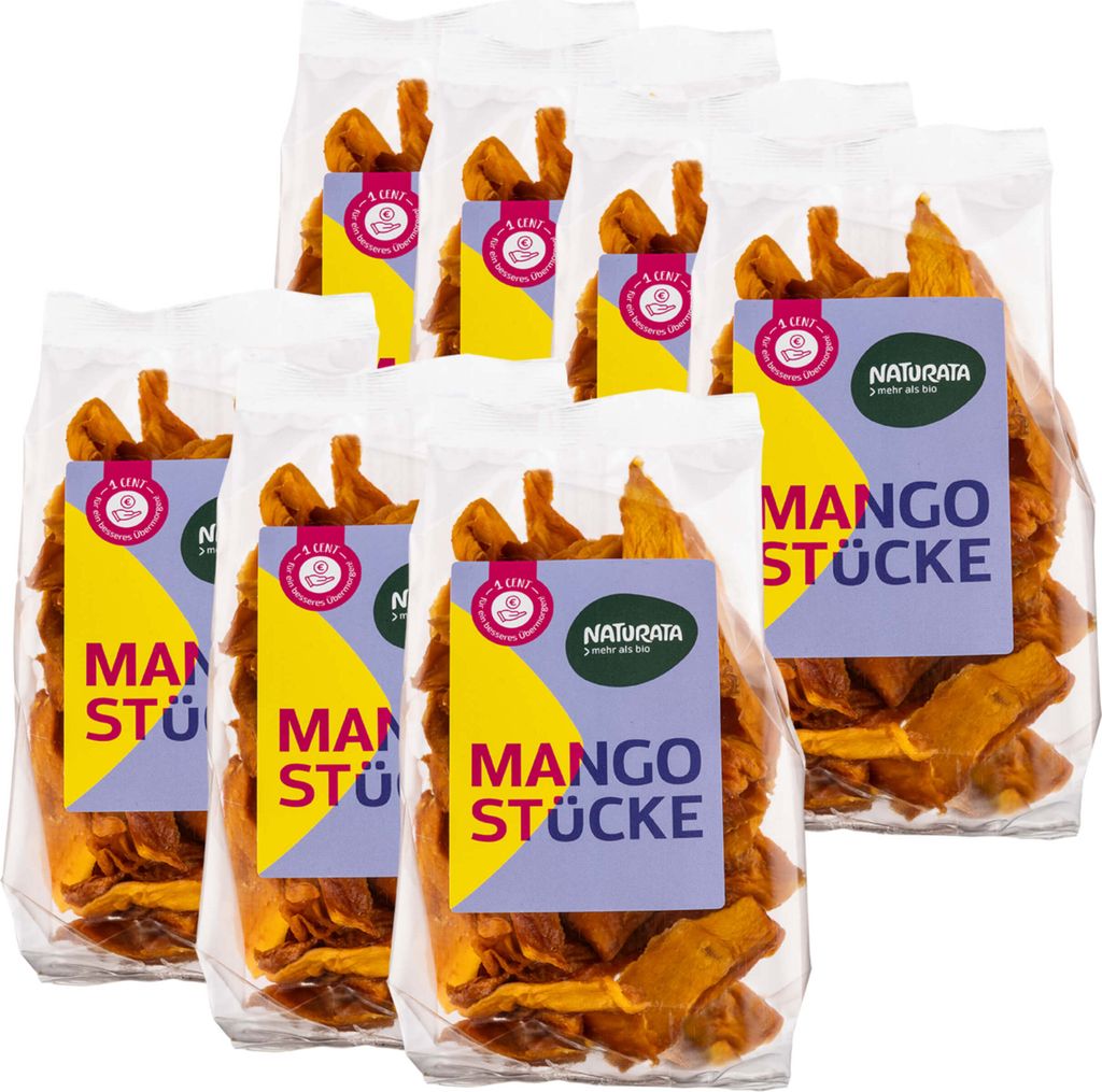 Mangostücke, getrocknet, 7 x 100 g