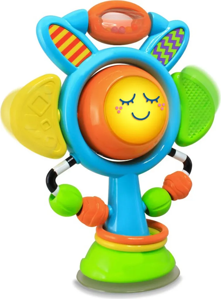 Hochet à Ventouse Jouet d'Éveil Bébé Soleil Multicolore Interactif