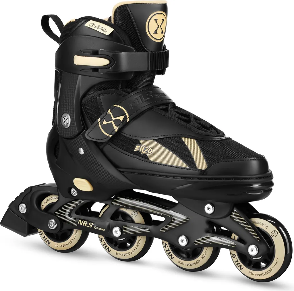 Rollers et Patins de Hockey 2 en 1 Nils Extreme NH382 Beige 32 à 35