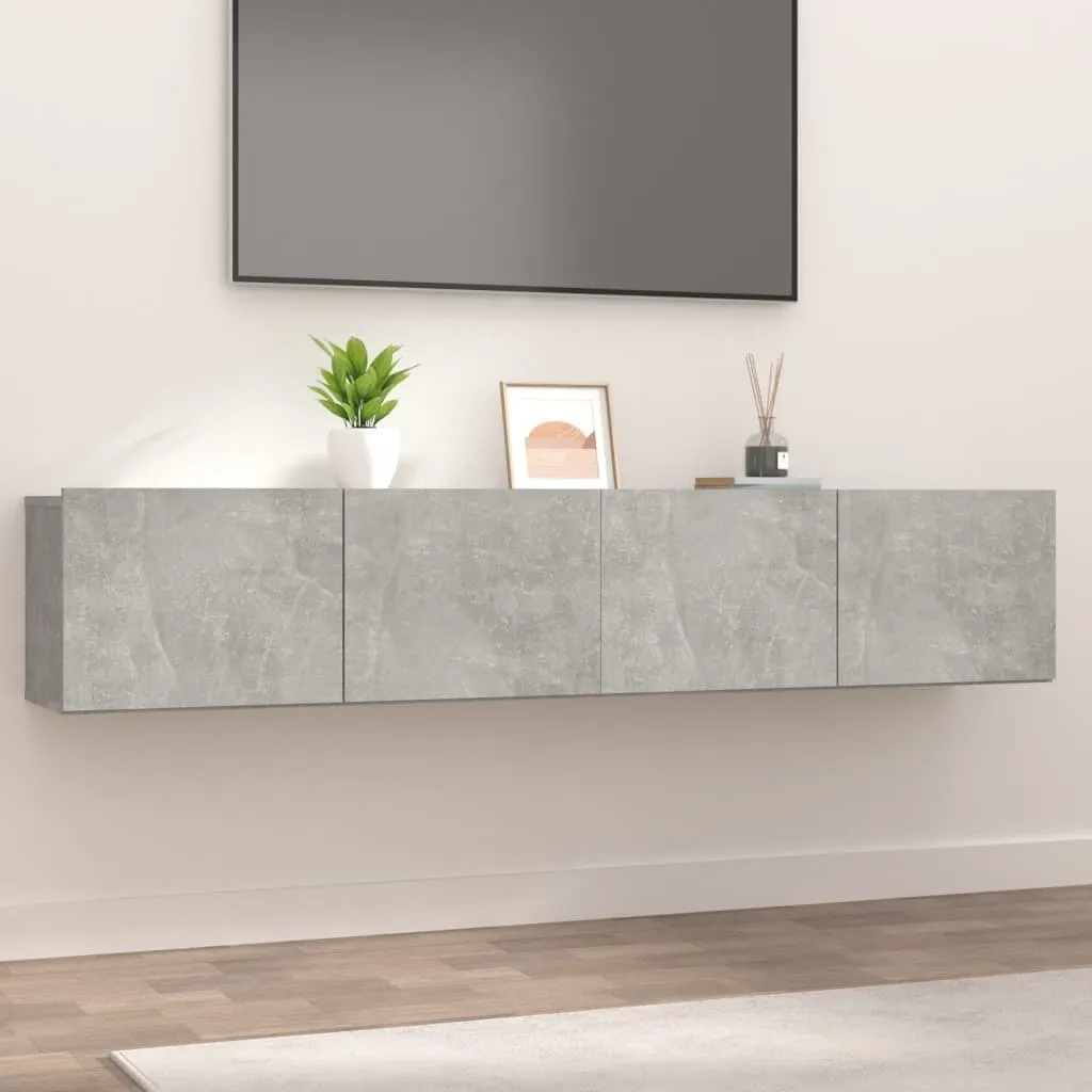 Set Mobile TV Industrial Grigio Cemento 80cm | The Living Store Design