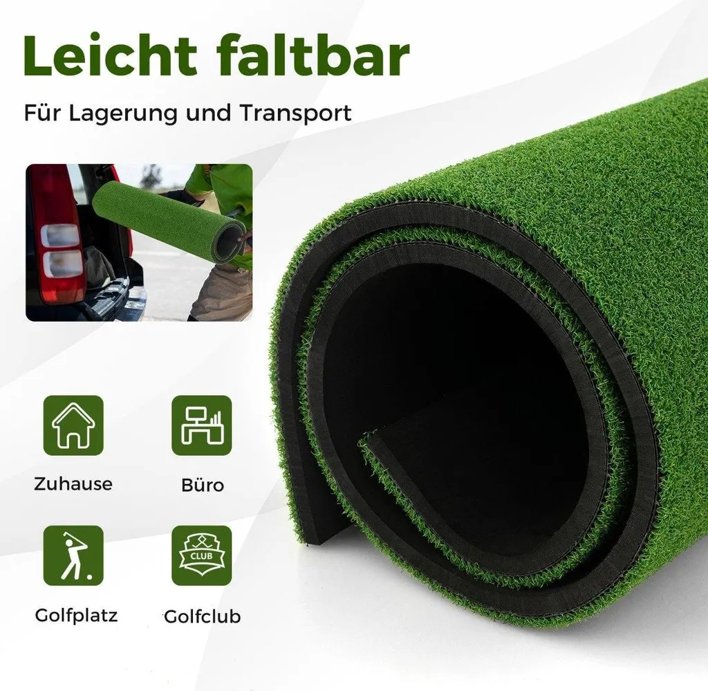 Tapis de pratique de golf pour jardin avec kit d'alignement complet