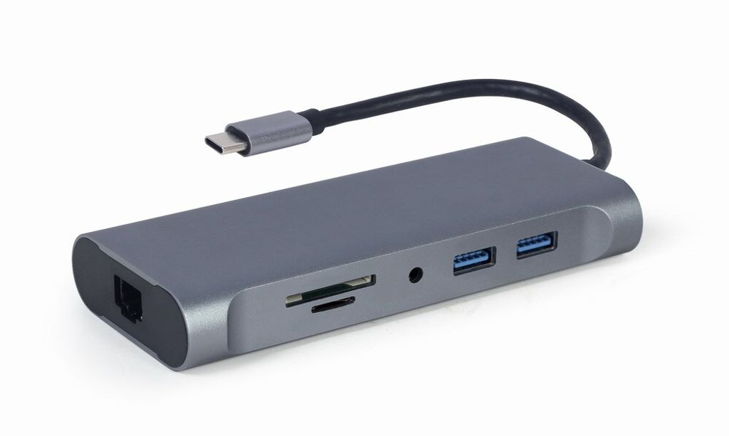 Gembird A-CM-COMBO7-01 Notebook-Dockingstation & Portreplikator USB 3.2 Gen 1 (3.1 Gen 1) Type-A Grau