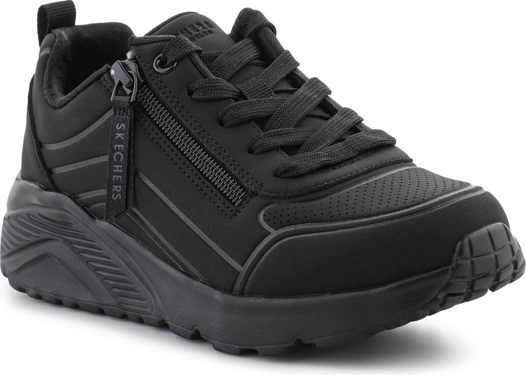 Skechers Uno Lite Easy Zip Schwarz BBK Größe EU 34 Produktbild 
