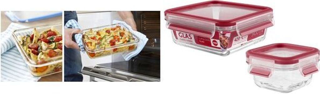 EMSA CLIP & CLOSE GLAS, Box, Quadratisch, 0,18 l, Produktbild 