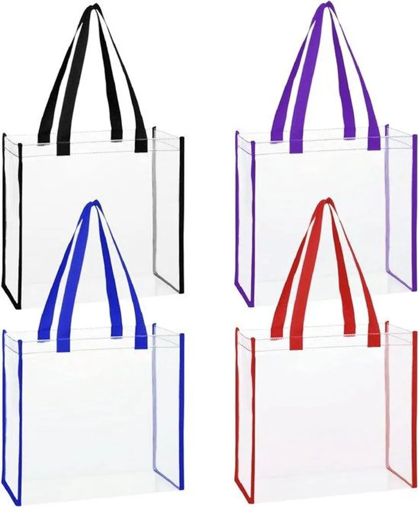 Sac transparent 4 en 1 femme 25x25x9 cm pour stade