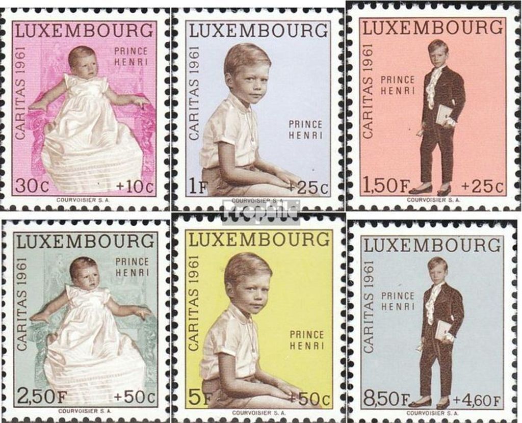 Briefmarken Luxemburg 1961 Mi 649-654 (kompl.Ausg.) gestempelt Caritas