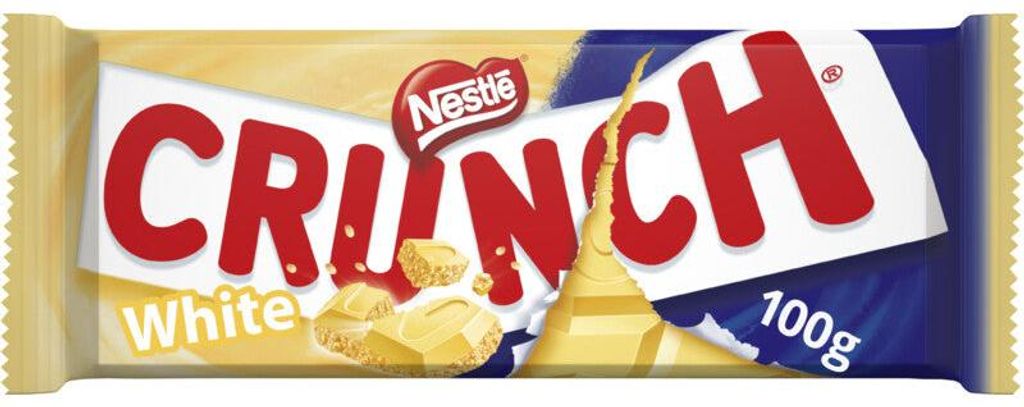Nestle Crunch, Bílá čokoláda, 100 g, 2223 kJ, 532 kcal, Obrázek produktu 