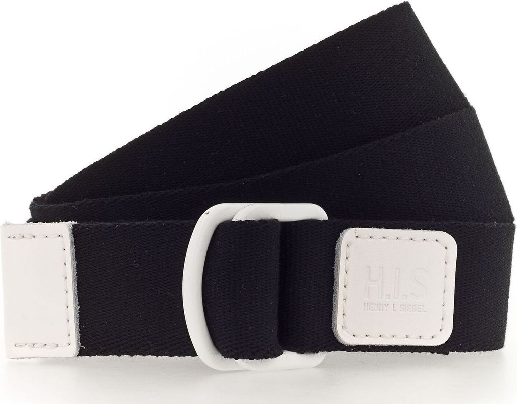 H.I.S Gürtel 35mm Ribbon Belt W85 Black schwarz