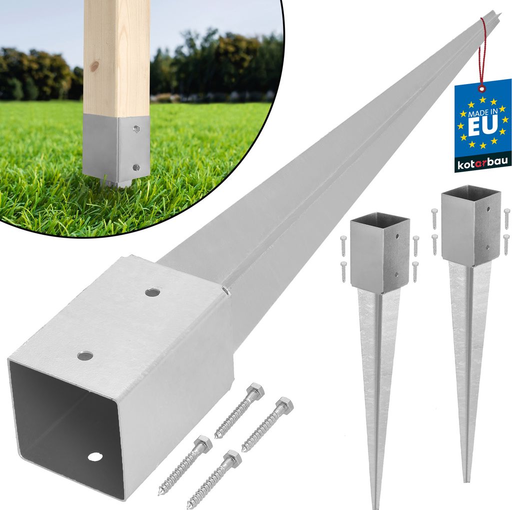 KOTARBAU® 2er Set Einschlaghülse 750 mm Pfostenträger zum Produktbild 