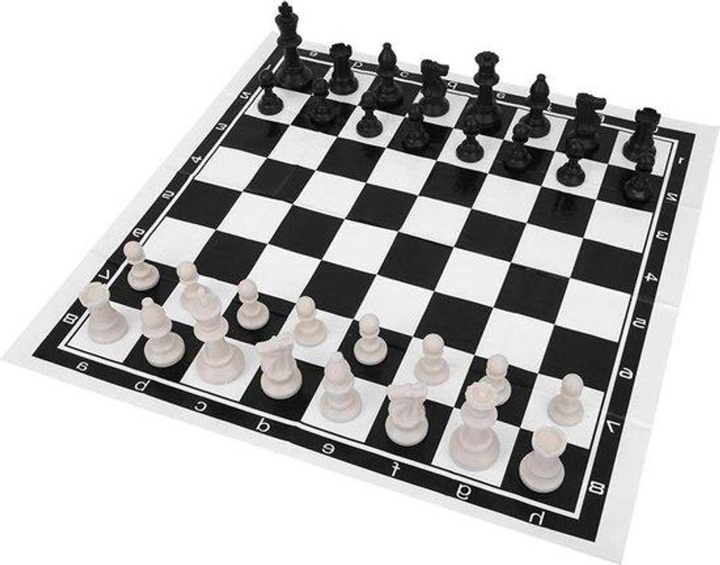Plastik Schachspiel Set mit Klappbrett für Reise