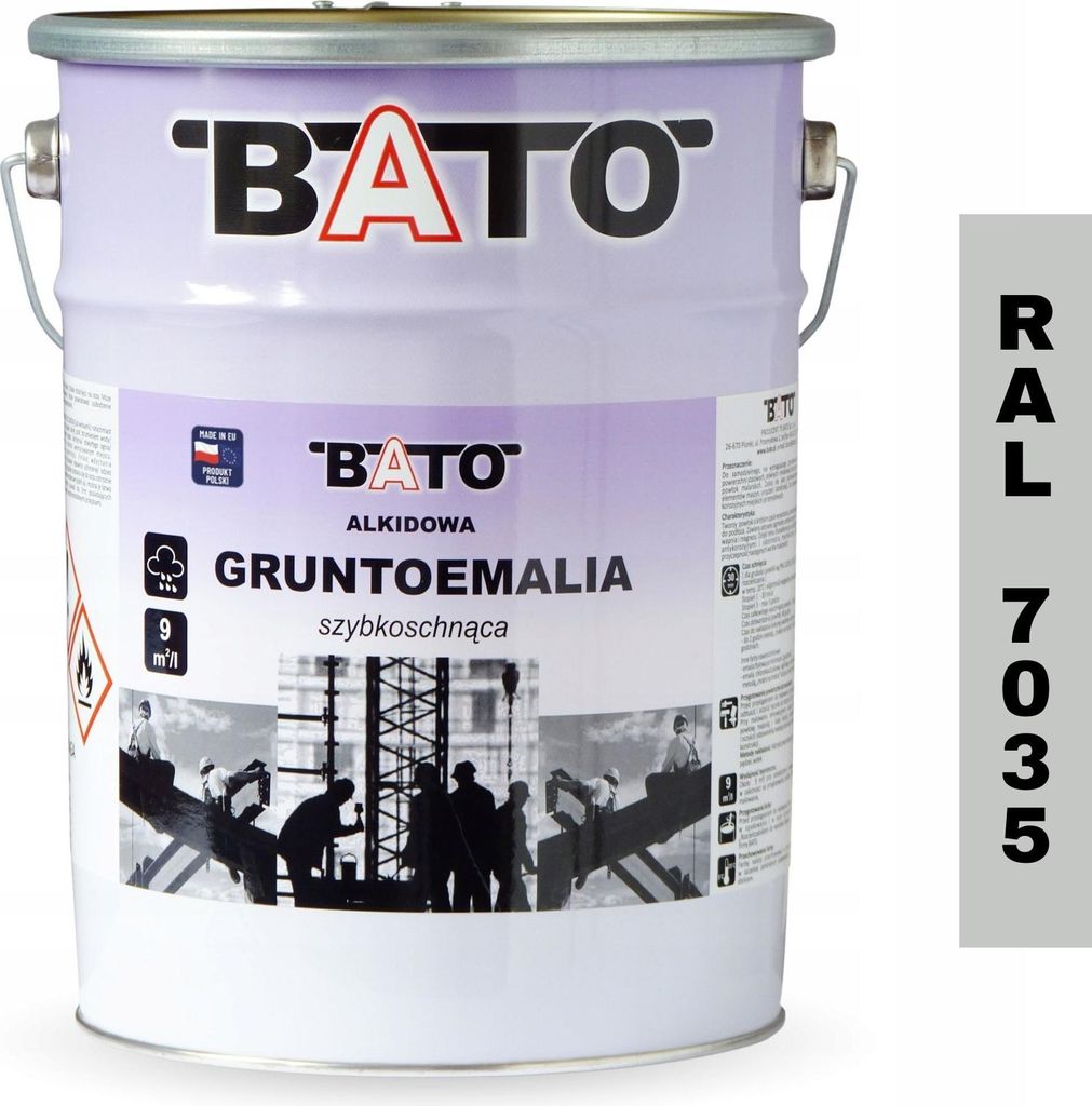 Alkyd-Grundierfarbe, Schnelltrocknend, Grau Ral 7035, 5 L