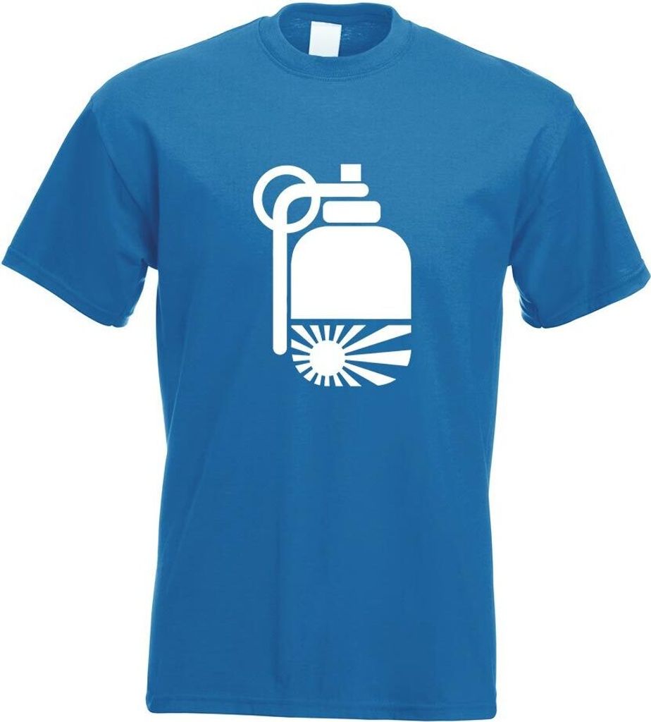 Kiwistar - T-Shirt - royal - JDM Granate Motiv Bedruckt Funshirt Design Print - mit Motiv Bedruckt - Funshirt Design - Sport - Freizeit - Herren - M