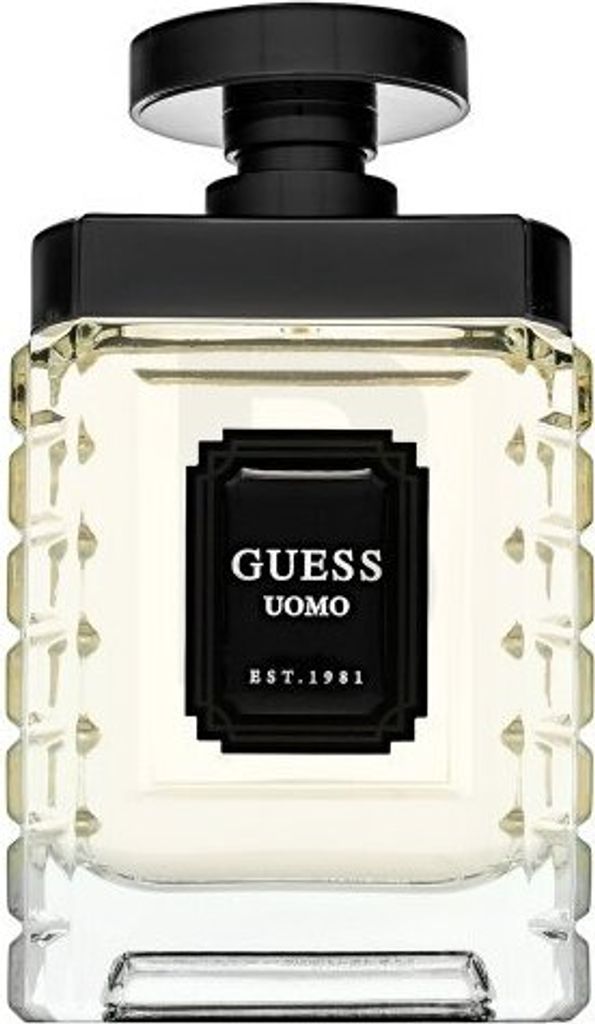 A product shot of a bottle of Guess Uomo Eau de Toilette.