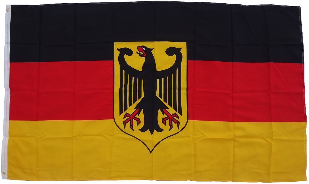 Fahne Flagge Deutschland mit Adler Langwimpel mit Ösen 38 x 250 cm B-Ware SOPO 