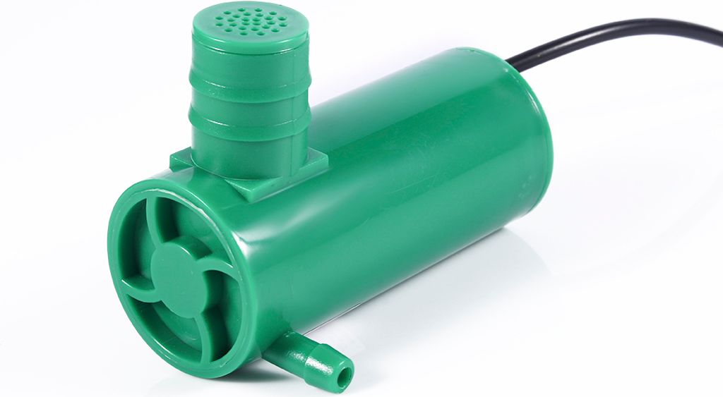 12V DC Amphibische Unterwasserpumpe Hmax 9 M 500 L/h Durchfluss Teich Land Bewässerung Grün