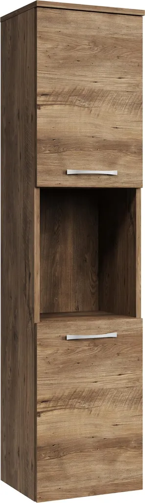 Montreal Mobiletto Bagno 30x30x131 cm - Alta Resistenza Rovere Marrone