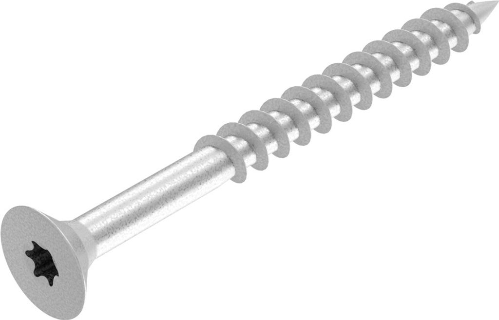 SECCARO Spanplattenschraube 4,5 x 45 mm, Stahl verzinkt, Holzschraube mit Teilgewinde, TX / Innensechsrund, 200 Stück