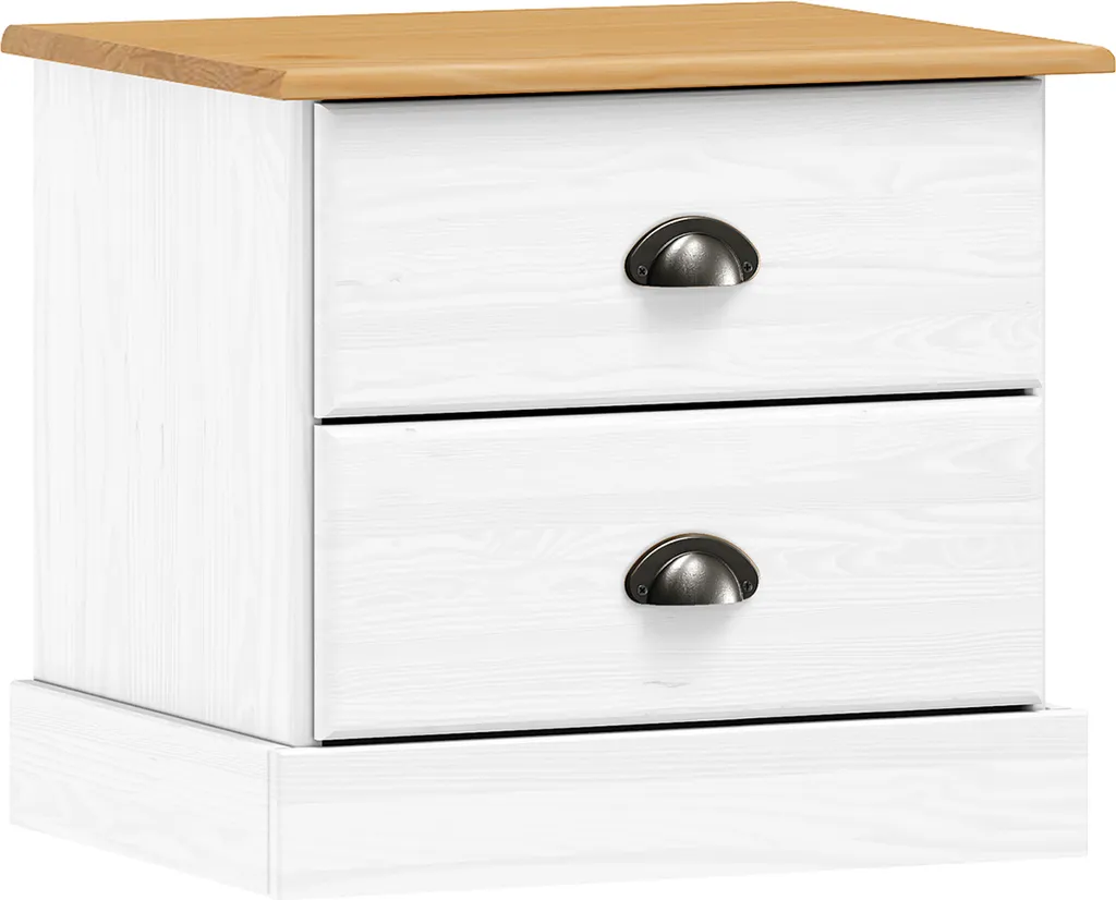 Table de chevet STANFORD laqué blanc pour éviter le désordre de lit
