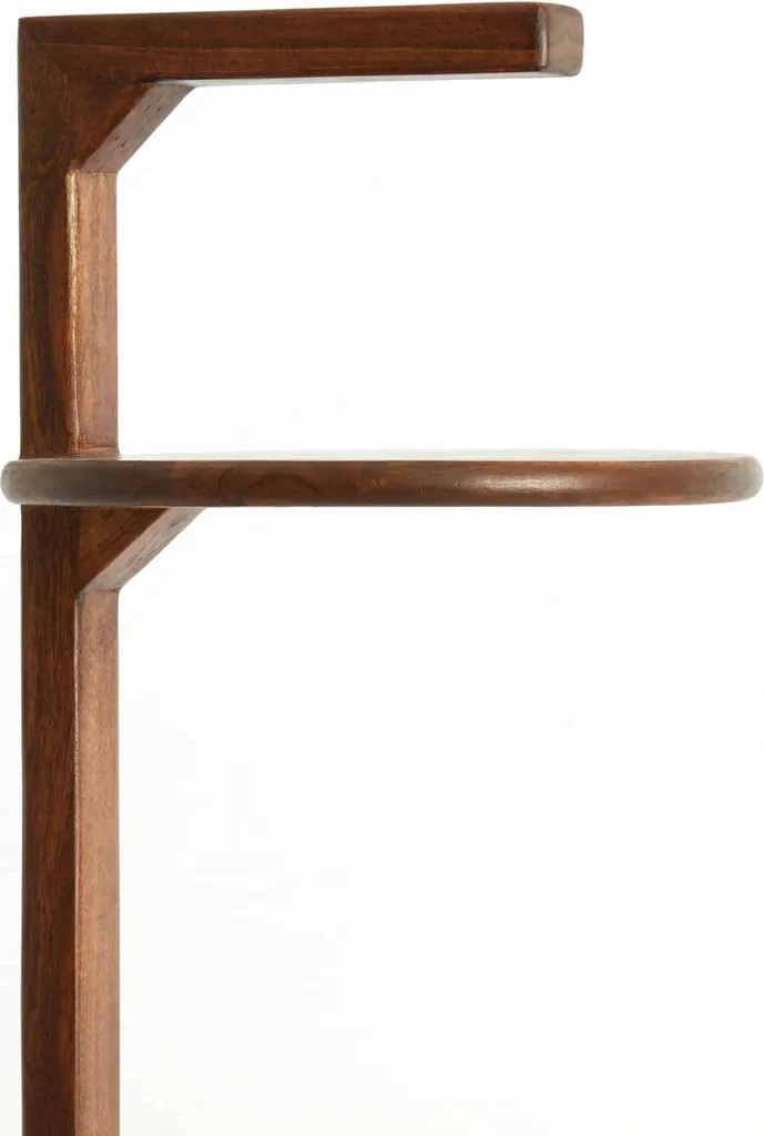 Petite table ronde Delmino Marron Ø26x77cm - Support plante design chic - 3
