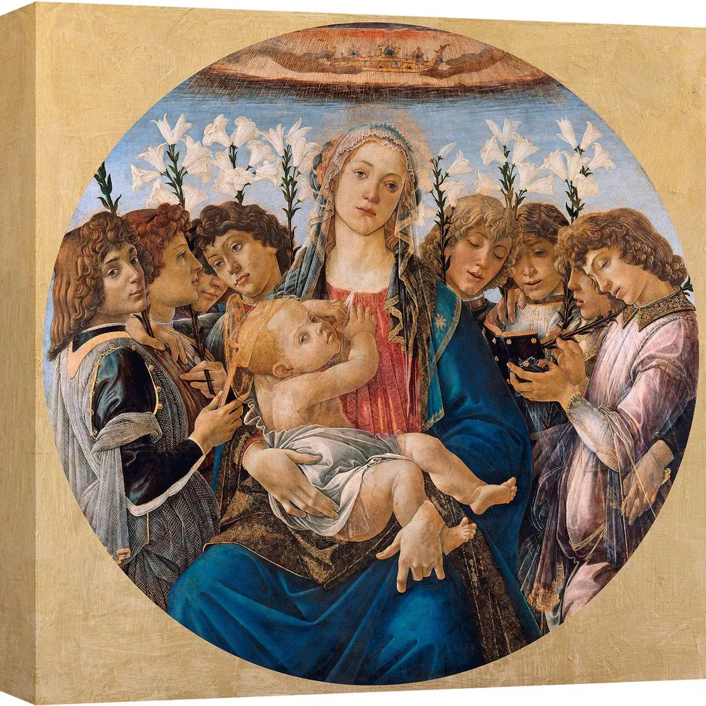 Tableau Madone Raczynski Botticelli - Décoration Murale Classique Chic