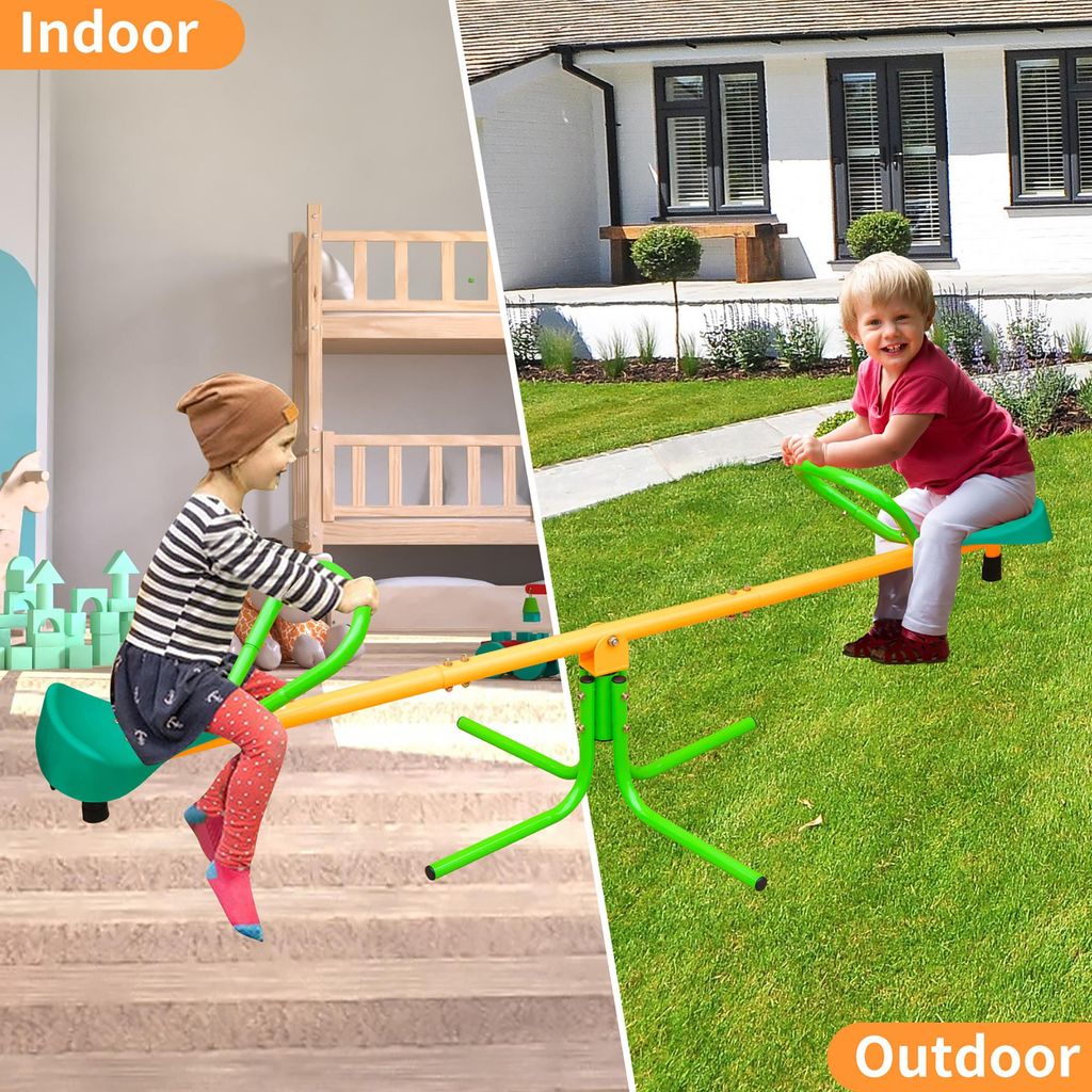 OKWISH Jeu de Bascule - Bascule Enfant 2 Places avec Sièges Image du produit 