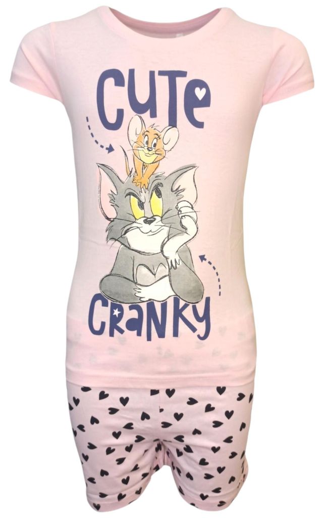 Schlafanzug kurz Tom & Jerry Rosa 104 cm Produktbild 