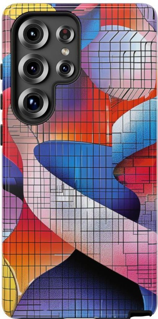 Bunte Doppelhelix im abstrakten Design – Hülle Kompatibel mit Samsung Galaxy S25 Ultra