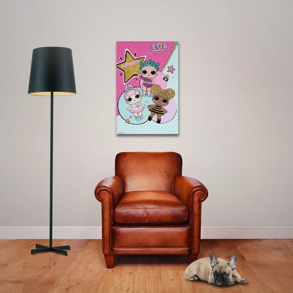Poster LOL Surprise Glitterati avec fixations en aluminium de 63 cm