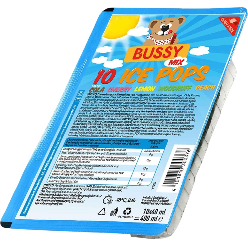 BUSSY Wassereis Mix 30034 10x40ml Produktbild 