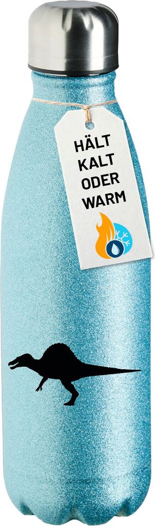 Huuraa Trinkflasche Spinosaurus Dinosaurier 500ml Blue Edelstahl Wasserflasche Trinkflasche Geschenkidee